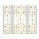 Metal Decorative Wall Art Set of 3 Strings Design Gold and Black Iron By Casagear Home BM312745