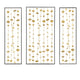 Metal Decorative Wall Art Set of 3 Strings Design Gold and Black Iron By Casagear Home BM312745