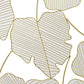 49 Inch Decorative Wall Art Attached Leaves Design Iron White and Gold By Casagear Home BM312748