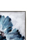 30 x 30 Embellished Handpainted Floral Canvas Wall Art Blue and White By Casagear Home BM312749