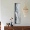 20 x 71 Framed Handpainted Wall Art, Landscape Abstract Design, Soft Gray By Casagear Home