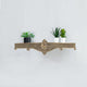 Riry 23 Inch Wall Plaque Shelf, Dotted Texture, Metal, Gold Resin Finish By Casagear Home