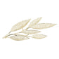 35 Inch Wall Art Decor Large Carved Leaf Design Aluminum Gold Finish By Casagear Home BM312776