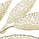 35 Inch Wall Art Decor Large Carved Leaf Design Aluminum Gold Finish By Casagear Home BM312776