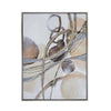 Bny 35 x 47 Abstract Wall Art Print Watercolor Oil Painting Brown Silver By Casagear Home BM312781