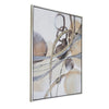 Bny 35 x 47 Abstract Wall Art Print Watercolor Oil Painting Brown Silver By Casagear Home BM312781