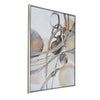 Bny 35 x 47 Abstract Wall Art Print, Watercolor Oil Painting, Brown, Silver By Casagear Home