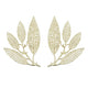 18 Inch Set of 2 Wall Art Decor Pieces Leaf Design Modern Gold Finish By Casagear Home BM312806