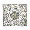 36 x 36 Decorative Wood Wall Panel Intricate Carved Design Silver Finish By Casagear Home BM312810