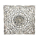 36 x 36 Decorative Wood Wall Panel Intricate Carved Design Silver Finish By Casagear Home BM312810
