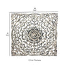 36 x 36 Decorative Wood Wall Panel Intricate Carved Design Silver Finish By Casagear Home BM312810