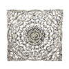 36 x 36 Decorative Wood Wall Panel Intricate Carved Design Silver Finish By Casagear Home BM312810