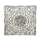 36 x 36 Decorative Wood Wall Panel Intricate Carved Design Silver Finish By Casagear Home BM312810