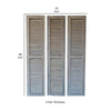 86 Inch Folding Screen Room Divider 3 Panel Shutters Natural Brown Gray By Casagear Home BM312812