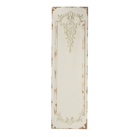 71 Inch Tall Wall Art Panel Set of 3, Traditional Design, Elegant Off White By Casagear Home