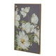 Nia 32 x 47 Flower Wall Art Decor Microfiber Pine Wood White Green By Casagear Home BM312822