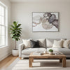 35 x 47 Landscape Abstract Art Watercolor Oil Painting, Mixed Gray, Brown By Casagear Home