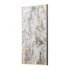 47 Inch Marble Pattern Wall Art Abstract Rectangular White Gray Finish By Casagear Home BM312829