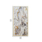 47 Inch Marble Pattern Wall Art, Abstract, Rectangular, White, Gray Finish By Casagear Home