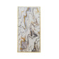 47 Inch Marble Pattern Wall Art Abstract Rectangular White Gray Finish By Casagear Home BM312829