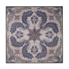 Lina 48 Inch Blooming Wall Art Tile Square Floral Mandala Blue Ivory By Casagear Home BM312831