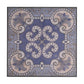 Lina 48 Inch Bordered Wall Art Tile Square Floral Mandala Blue Ivory By Casagear Home BM312832