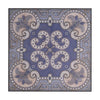 Lina 48 Inch Bordered Wall Art Tile Square Floral Mandala Blue Ivory By Casagear Home BM312832