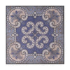 Lina 48 Inch Bordered Wall Art Tile Square Floral Mandala Blue Ivory By Casagear Home BM312832