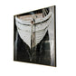 47 x 59 Wall Art Boat Painting Rectangular Canvas Fir Wood Black White By Casagear Home BM312833