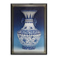 14 x 20 Set of 2 Framed Wall Art Prints Pot Design Blue White and Black By Casagear Home BM312839