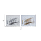 16 x 20 Wall Art Set of 2, Traditional Vintage Plane Design, White, Gray By Casagear Home