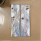 20 x 71 Tall Framed Rectangular Oil Paintings Set of 2, White Abstract By Casagear Home