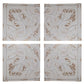 18 Inch Wall Art Panel Set of 4 Square Split Image Fir Wood White Brown By Casagear Home BM312856