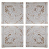 18 Inch Wall Art Panel Set of 4 Square Split Image Fir Wood White Brown By Casagear Home BM312856