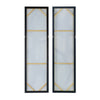 20 x 71 Tall Framed Wall Art Oil Painting Set of 2 Blue and Gold Canvas By Casagear Home BM312858