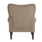 Kylie 32 Inch Accent Chair Armchair Soft Tufted Brown Velvet Solid Wood By Casagear Home BM313082