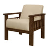 Bella 32 Inch Accent Chair Armchair Storage Arms Light Brown Solid Wood By Casagear Home BM313092