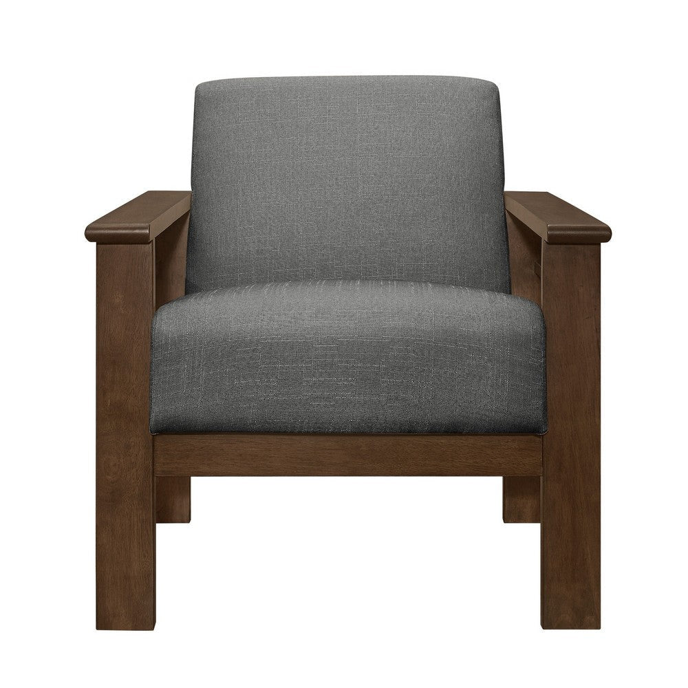 Bella 32 Inch Accent Chair Armchair Storage Arms Light Gray Solid Wood By Casagear Home BM313095