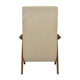 Mary 32 Inch Accent Chair Armchair Tall Beige Polyester Linen Solid Wood By Casagear Home BM313103