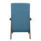 Mary 32 Inch Accent Chair Armchair Light Blue Polyester Linen Solid Wood By Casagear Home BM313104