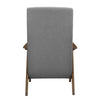 Mary 32 Inch Accent Chair Armchair Light Gray Polyester Linen Solid Wood By Casagear Home BM313106