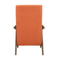 Mary 32 Inch Accent Chair Armchair Orange Polyester Linen Solid Wood By Casagear Home BM313107