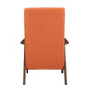 Mary 32 Inch Accent Chair Armchair Orange Polyester Linen Solid Wood By Casagear Home BM313107