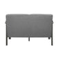 Wiston 50 Inch Loveseat Gray Polyester Dark Gray Solid Rubberwood By Casagear Home BM313118