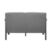 Wiston 50 Inch Loveseat Gray Polyester Dark Gray Solid Rubberwood By Casagear Home BM313118