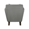 Jess 34 Inch Accent Armchair with 1 Pillow Gray Velvet Channel Tufted By Casagear Home BM313207