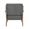 Edra 33 Inch Accent Armchair Rubberwood Frame Gray Polyester Cushions By Casagear Home BM313208