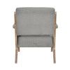 Edra 33 Inch Accent Armchair Wood Frame Light Gray Polyester Cushions By Casagear Home BM313209