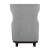 Kuri 34 Inch Accent Armchair 1 Lumbar Pillow Gray Wingback Button Tufted By Casagear Home BM313211