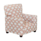 Tye 19 Inch Kids Sofa Chair Pink Fabric White Elephant Print Sturdy Legs By Casagear Home BM313220